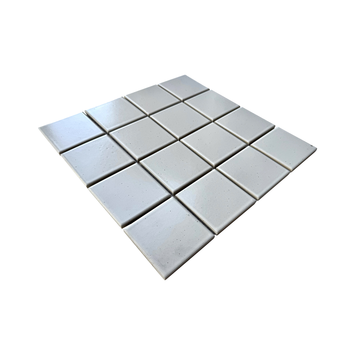 White Square Silk Mosaic