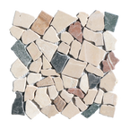 Natural Stone Crazypave Multicolour Honed Mosaic