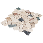 Natural Stone Crazypave Multicolour Honed Mosaic