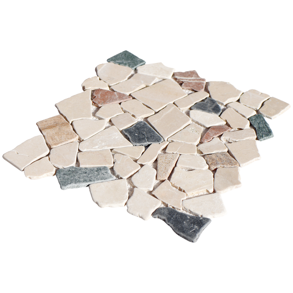 Natural Stone Crazypave Multicolour Honed Mosaic