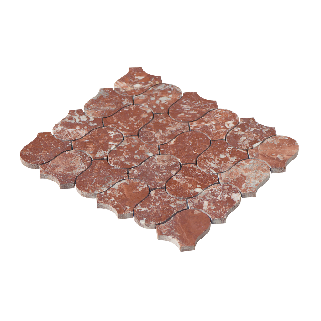 Natural Marble Clyde Montecchio Red Honed Mosaic