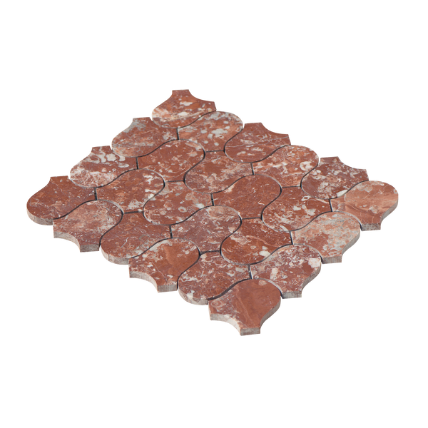 Natural Marble Clyde Montecchio Red Honed Mosaic