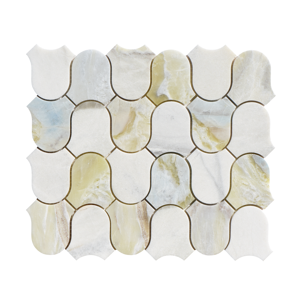 Natural Marble Clyde River Blue Honed Mosaic