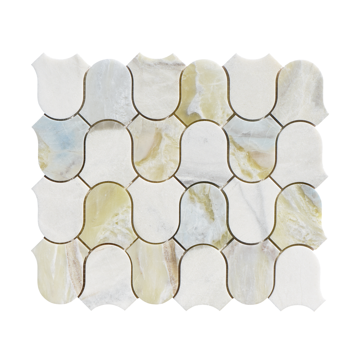 Natural Marble Clyde River Blue Honed Mosaic
