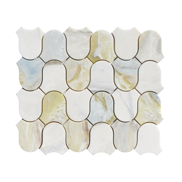 Natural Marble Clyde River Blue Honed Mosaic