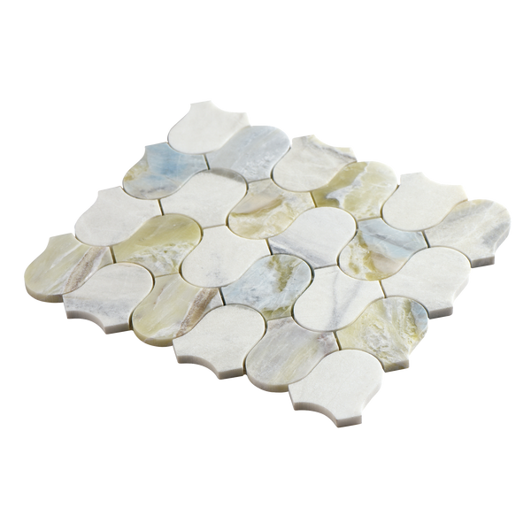 Natural Marble Clyde River Blue Honed Mosaic