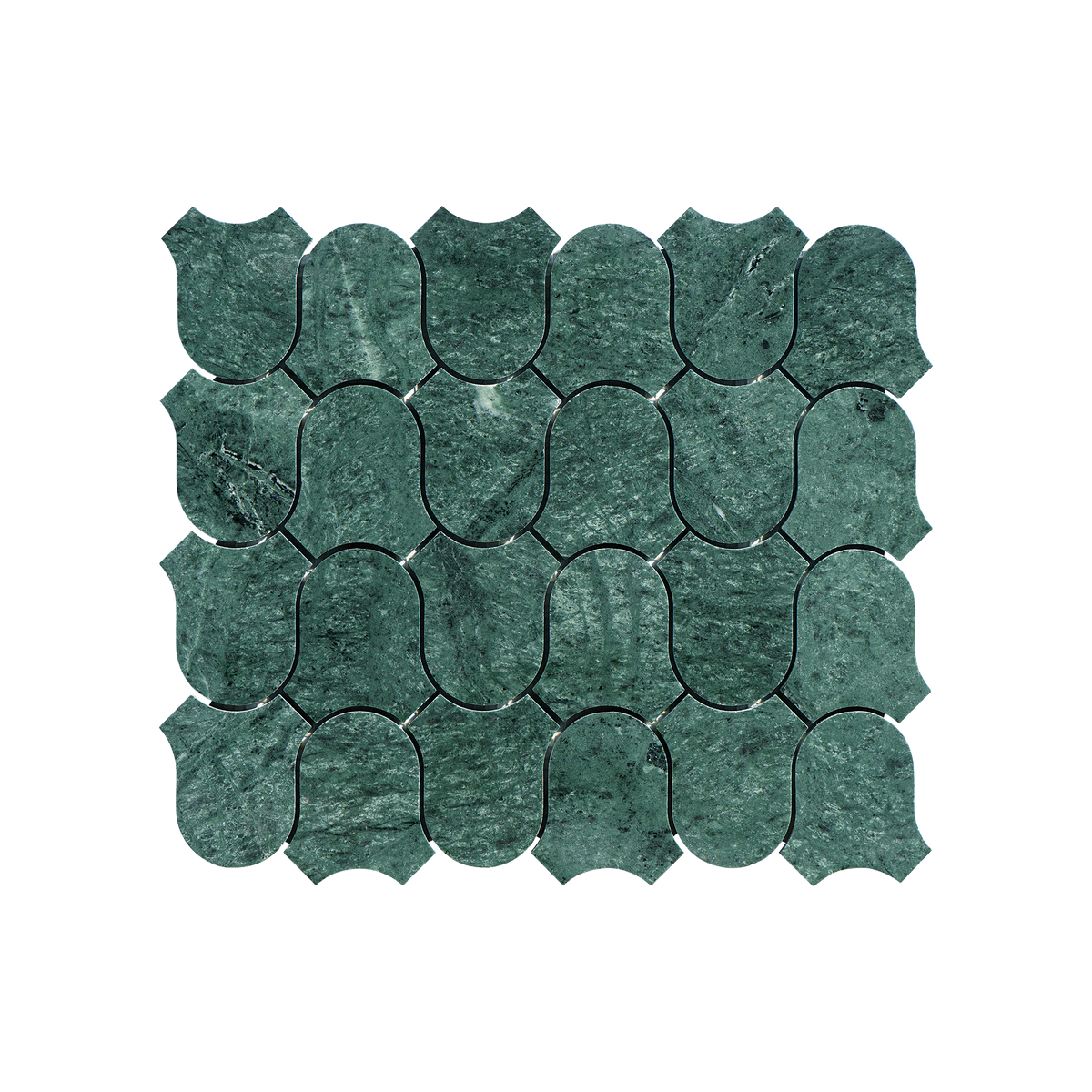 Natural Marble Clyde Taj Green Honed Mosaic