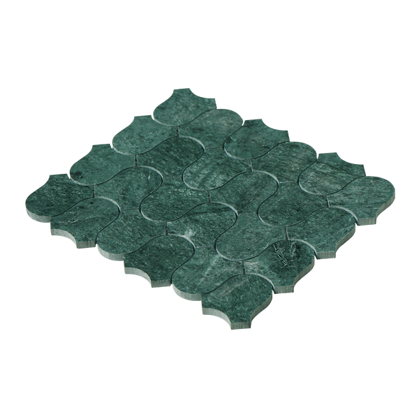 Natural Marble Clyde Taj Green Honed Mosaic