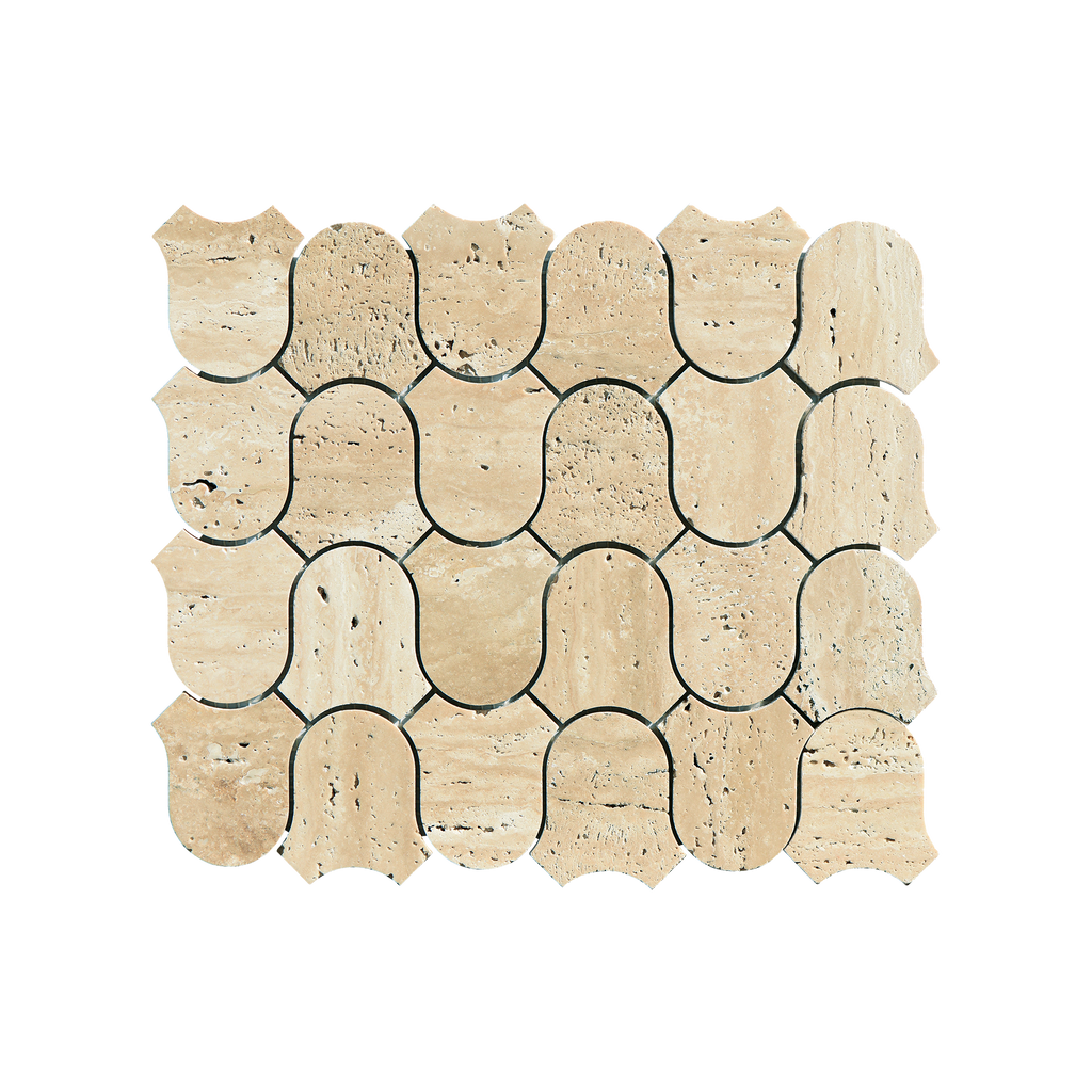 Natural Travertine Clyde Beige Honed Mosaic