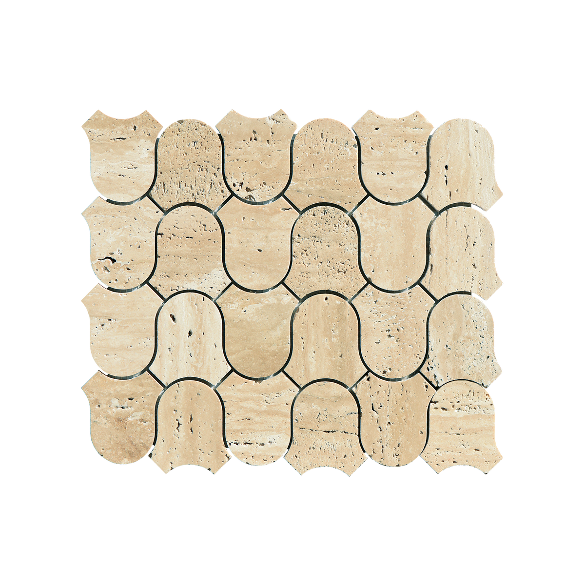 Natural Travertine Clyde Beige Honed Mosaic