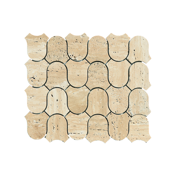 Natural Travertine Clyde Beige Honed Mosaic