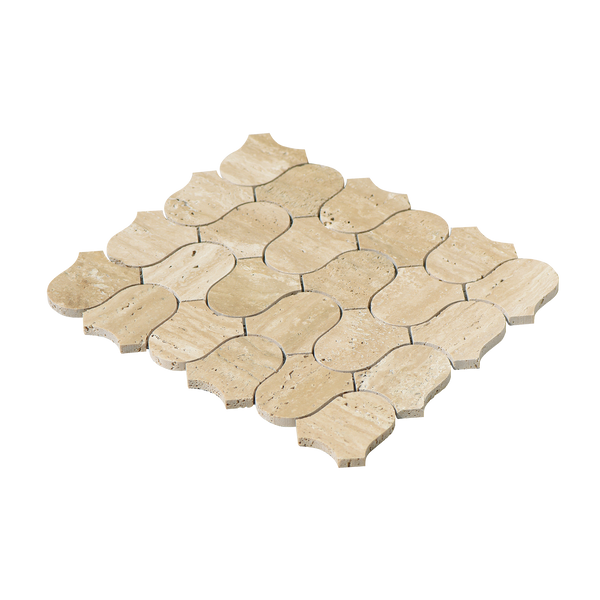 Natural Travertine Clyde Beige Honed Mosaic