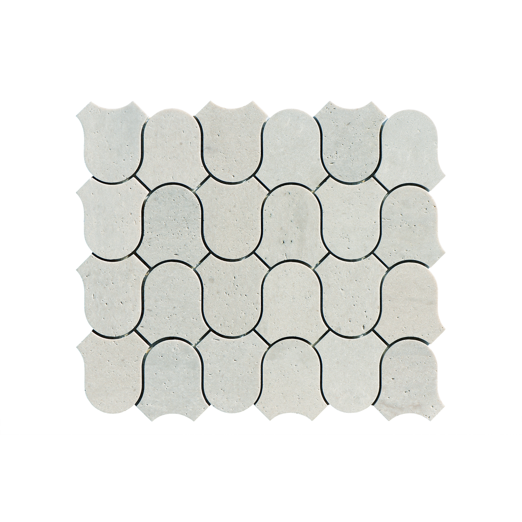 Natural Travertine Clyde Grey Honed Mosaic
