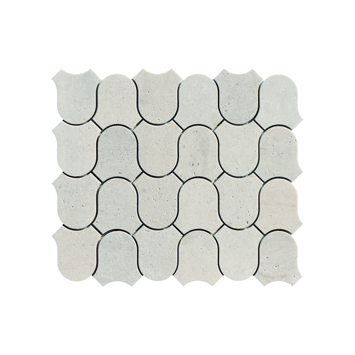 Natural Travertine Clyde Grey Honed Mosaic
