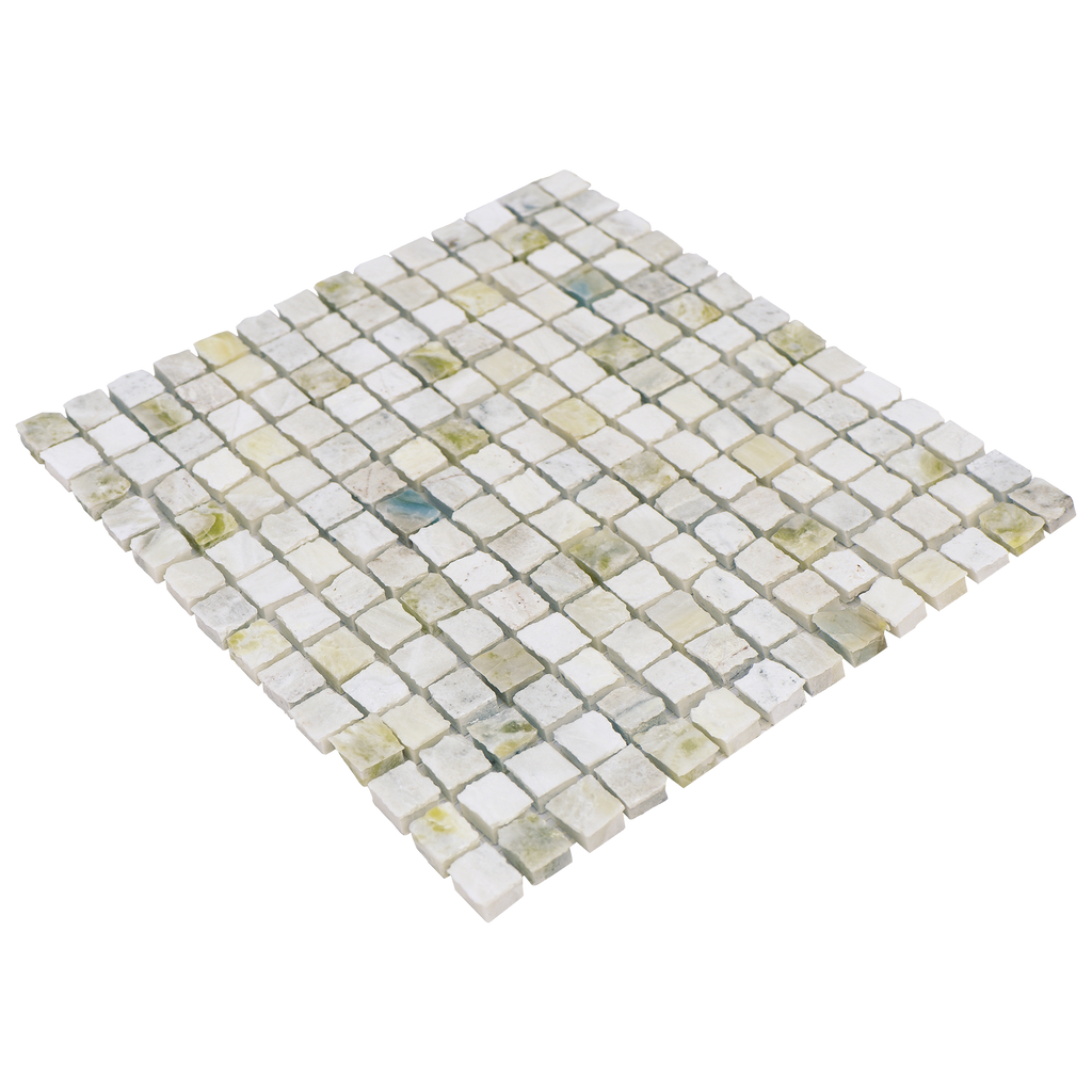 Natural Marble River Blue Honed Mosaic