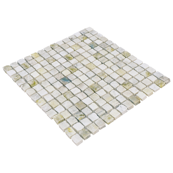 Natural Marble River Blue Honed Mosaic