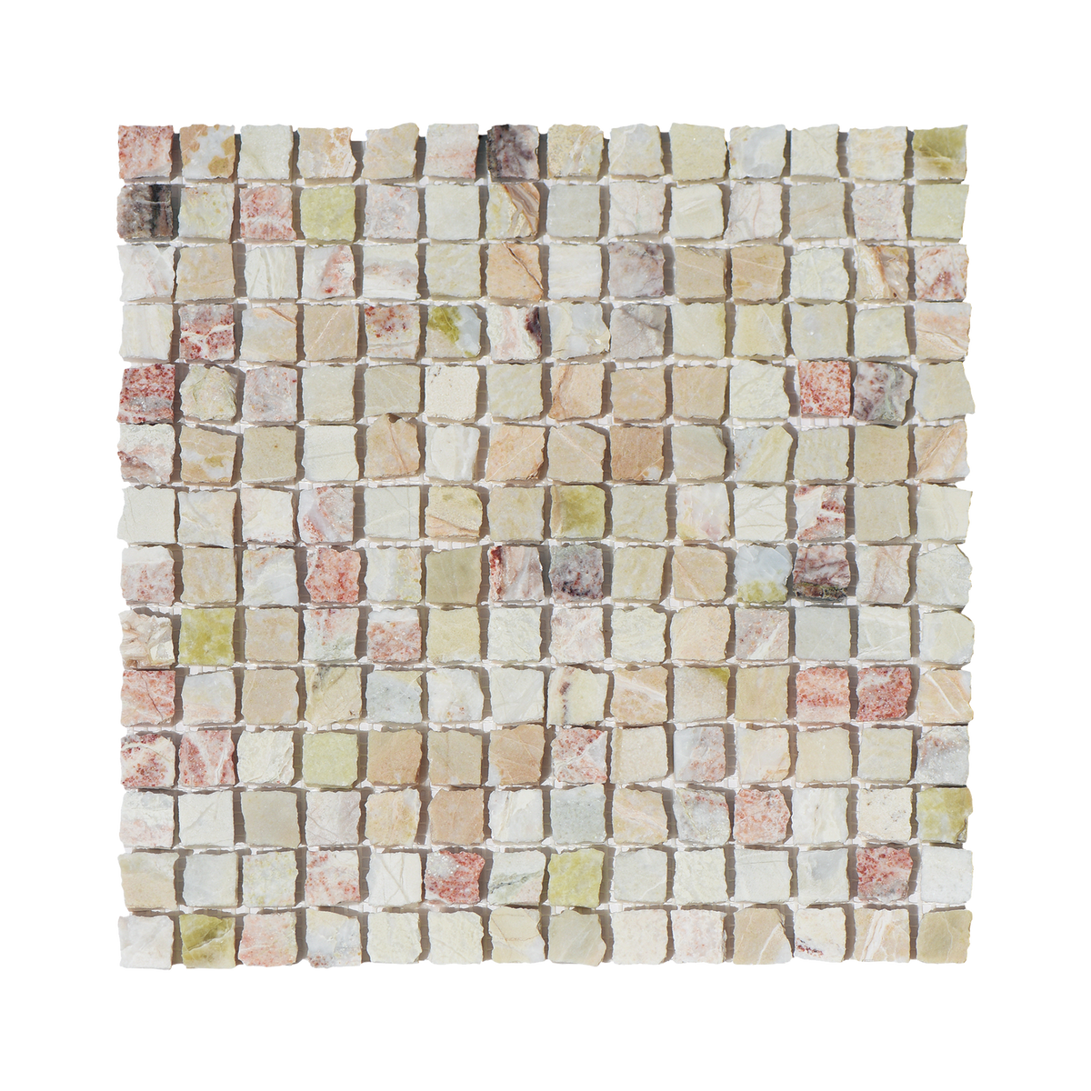Natural Marble River Red Honed Mosaic