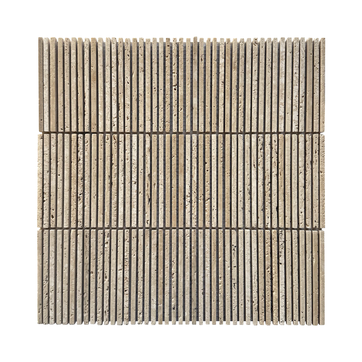 Natural Travertine Fingers Roman Polished Mosaic
