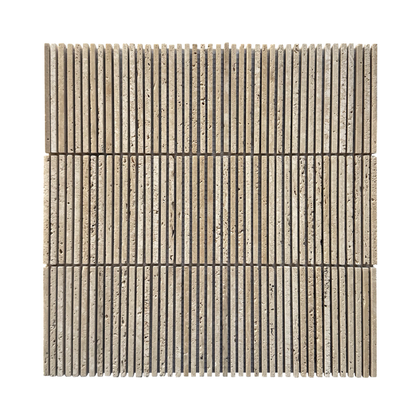 Natural Travertine Fingers Roman Polished Mosaic