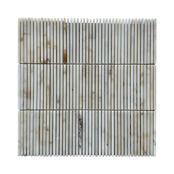 Natural Limestone Fingers Sakana Gold Polished Mosaic