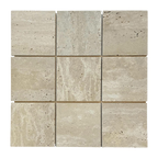 Natural Travertine Square Beige Honed Mosaic