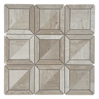Natural Travertine Beige Honed Mosaic