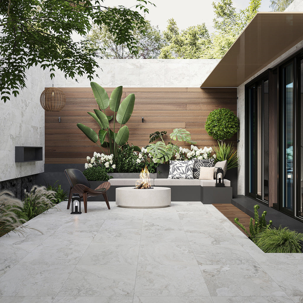 Chalk Microtec Structured Textured Tile - lifestyle view