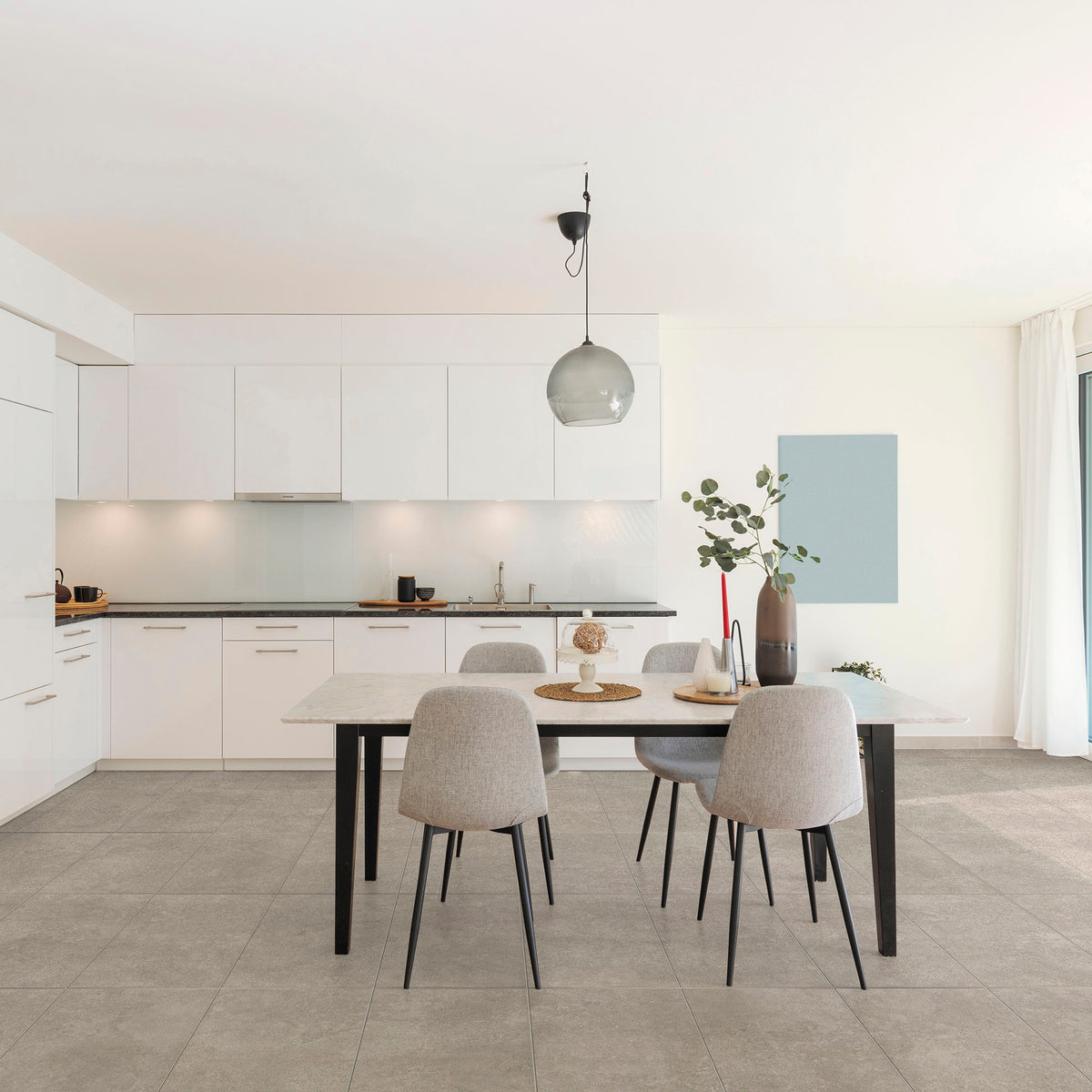 Greige Textured Tile - lifestyle view