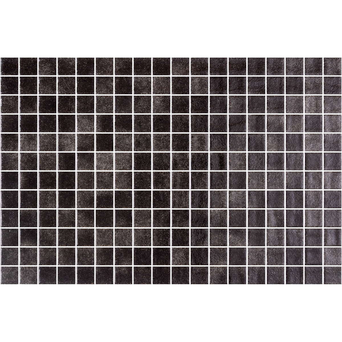 Nieve Negro Glass Structured Gloss Mosaic