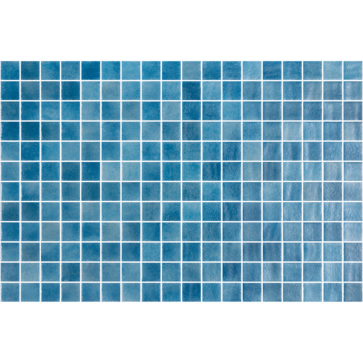 Nieve Azul Medio Glass Structured Gloss Mosaic