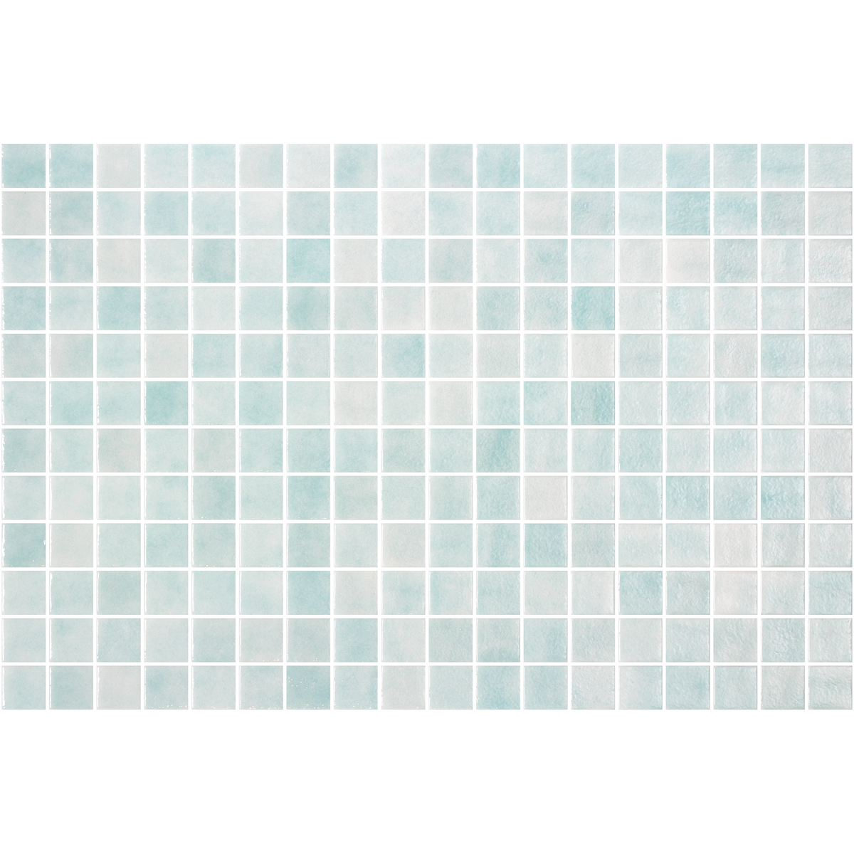 Nieve Light Verde Glass Structured Gloss Mosaic