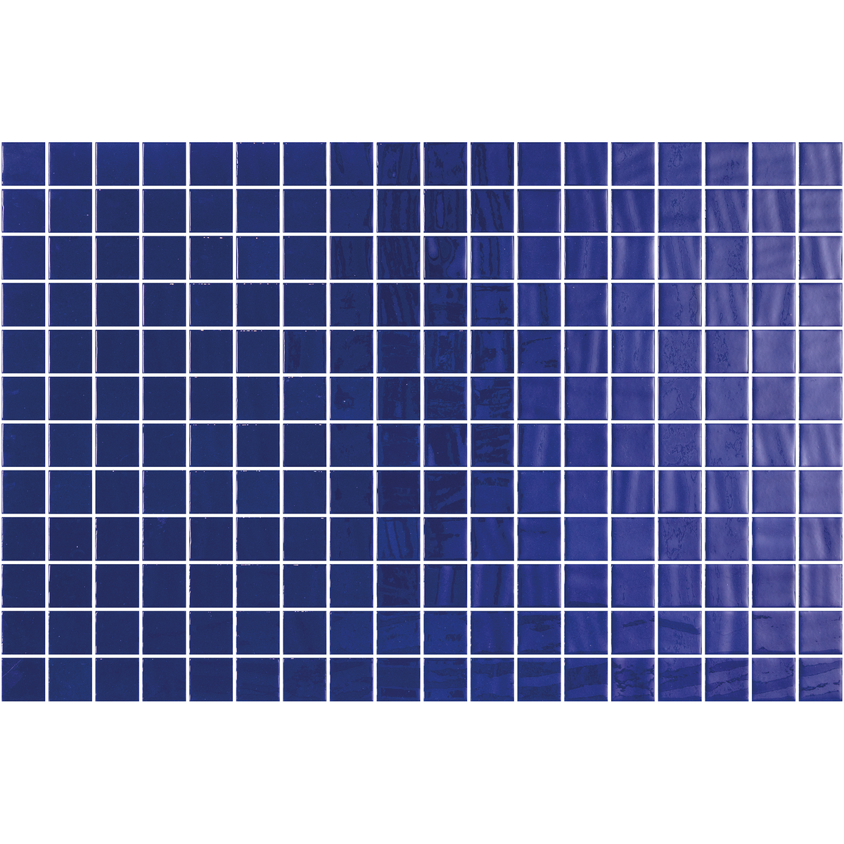Lisa Dark Blue Gloss Glass Structured Mosaic