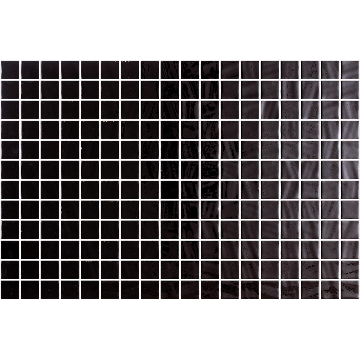Lisa Black Gloss Glass Structured Mosaic