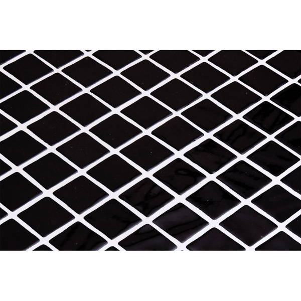 Black Gloss Glass Structured Mosaic