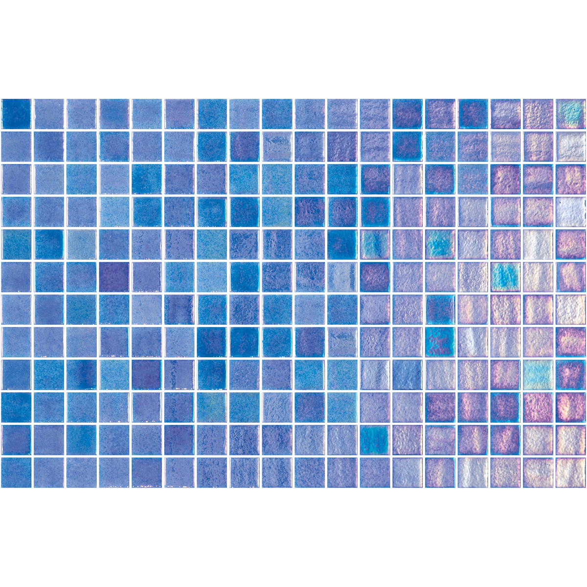 Opalescent Azul Cielo Glass Structured Gloss Mosaic