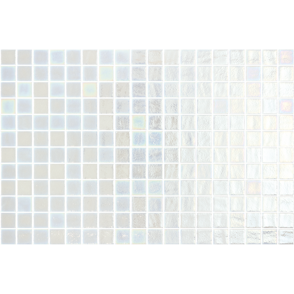 Opalescent Blanco Glass Structured Gloss Mosaic