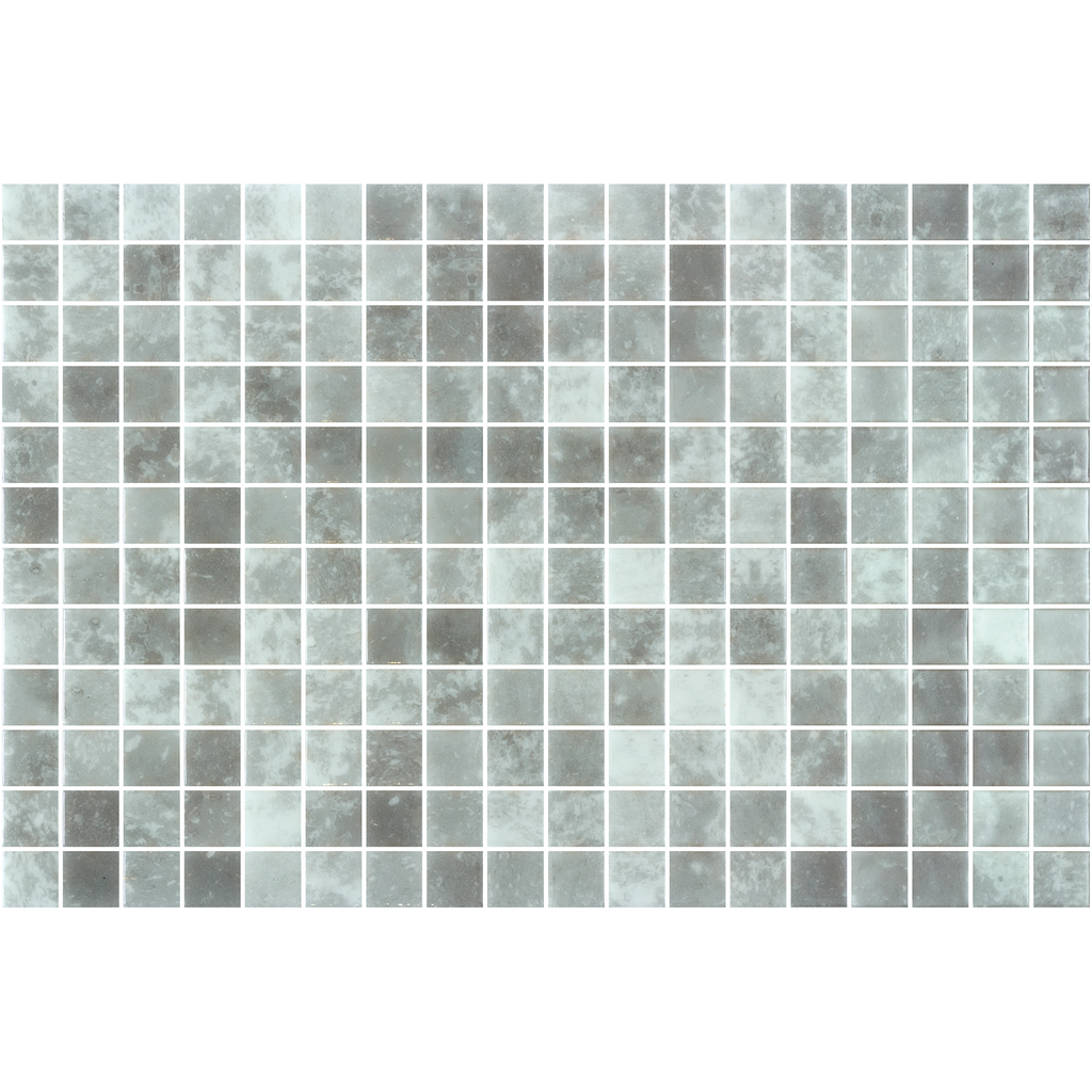 Vanguard Quartz Grey Gloss Glass Structured Mosaic