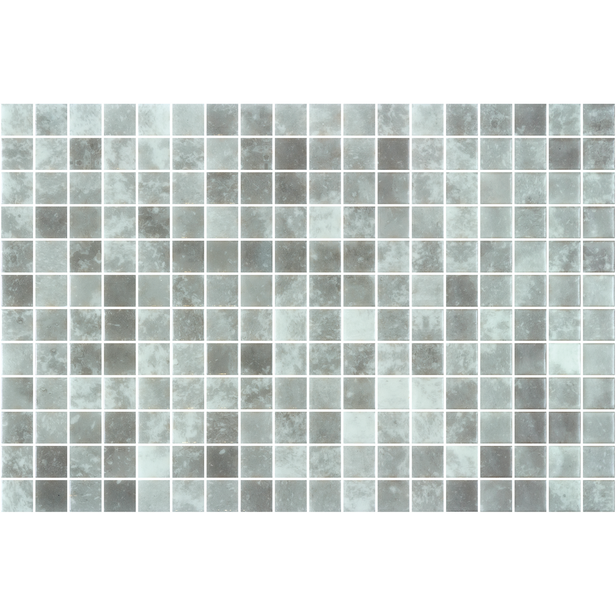Vanguard Quartz Grey Gloss Glass Structured Mosaic