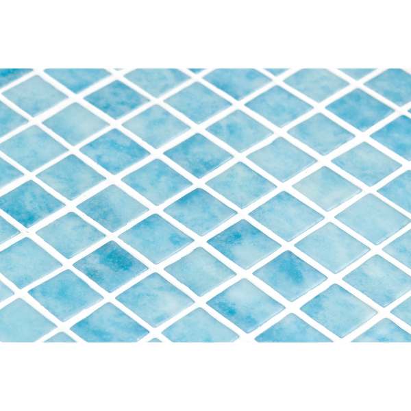 Ios Blue Gloss Glass Structured Mosaic