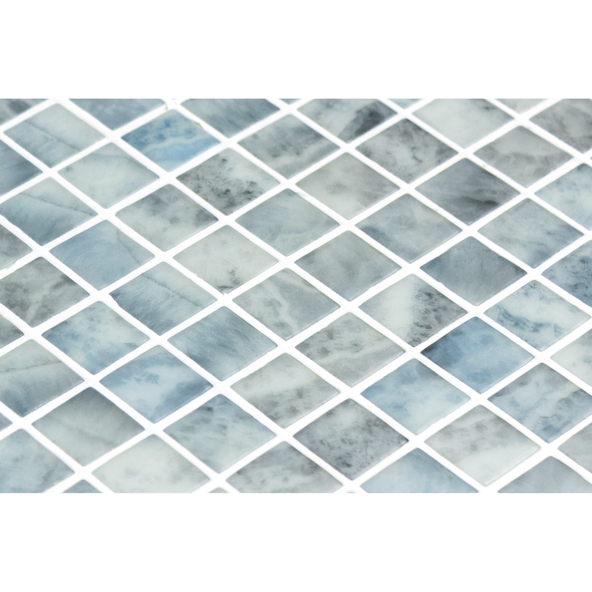 Kara Grey Gloss Glass Structured Mosaic