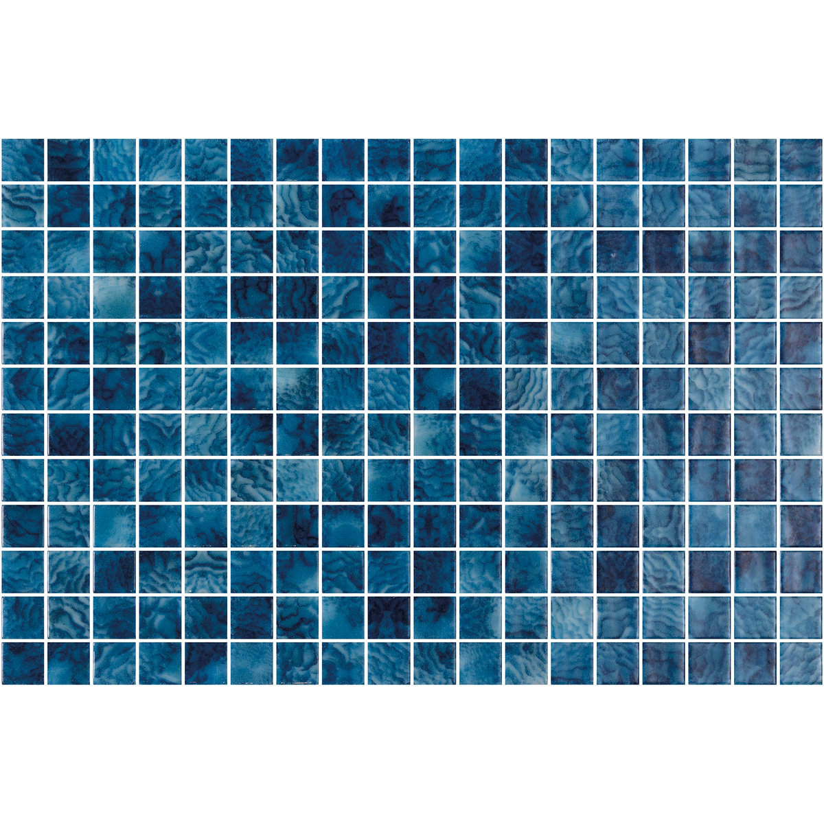 Vanguard Arrecife Blue Gloss Glass Structured Mosaic