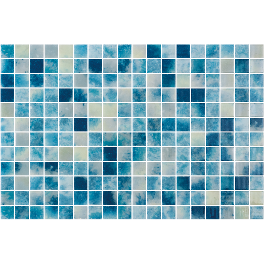 Vanguard Bluestone Blend Gloss Glass Structured Mosaic