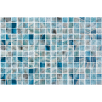 Vanguard Kara Blue Gloss Glass Structured Mosaic