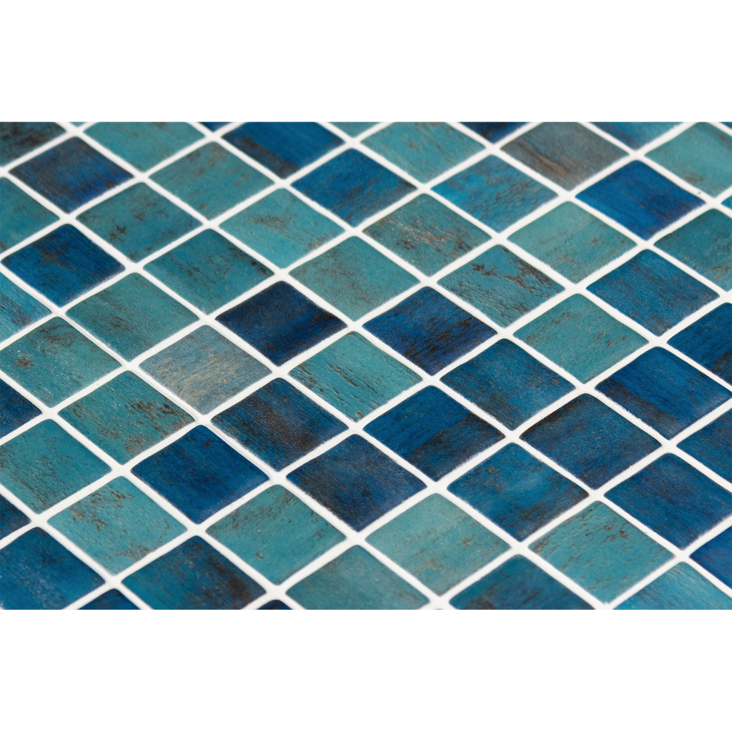 ForestBlue Gloss Glass Structured Mosaic