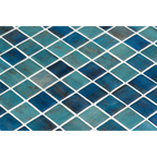 ForestBlue Gloss Glass Structured Mosaic