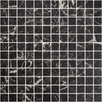 EcoStone Nero Marquina Glass Structured Mosaic
