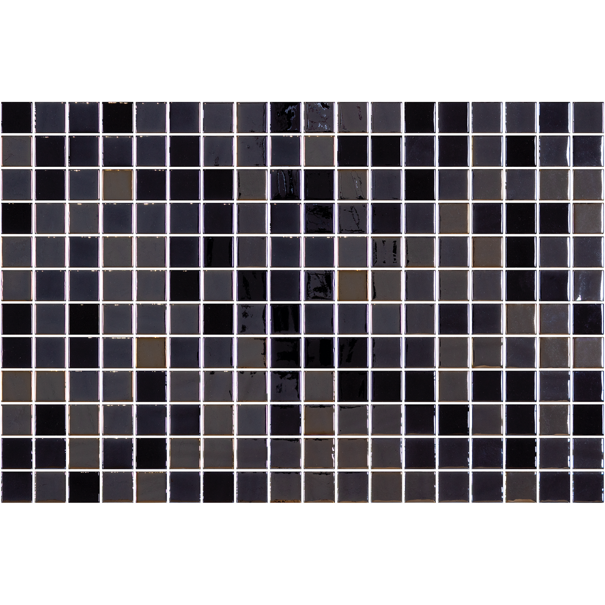 Opalo Negro Glass Structured Gloss Mosaic
