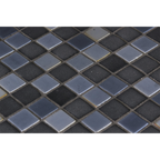 Opalo Negro Glass Structured Mosaic