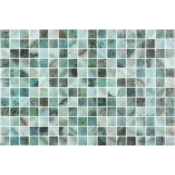 Luminis Caribu Gloss Glass Structured Mosaic