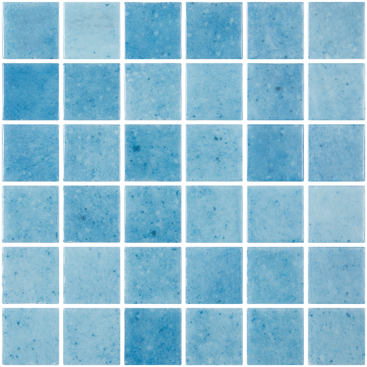 Penta-Pure Azure Glass Structured Gloss Mosaic